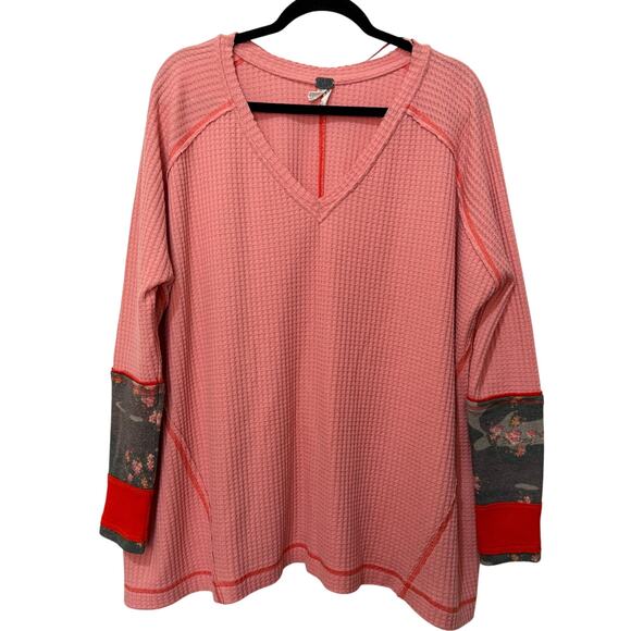 We the Free Free People Lovin Leopard Thermal Long Sleeve Shirt, Women 's Size M - Picture 2 of 8